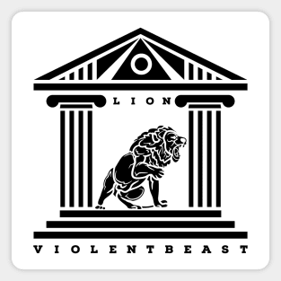 lion violent beast Magnet